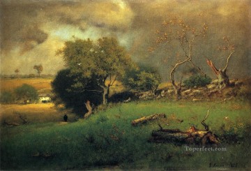  Inness Oil Painting - The Storm2 Tonalist George Inness